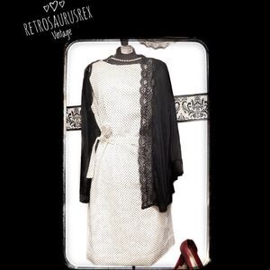 Vintage Rockabilly Black & White Polka Dot Dress